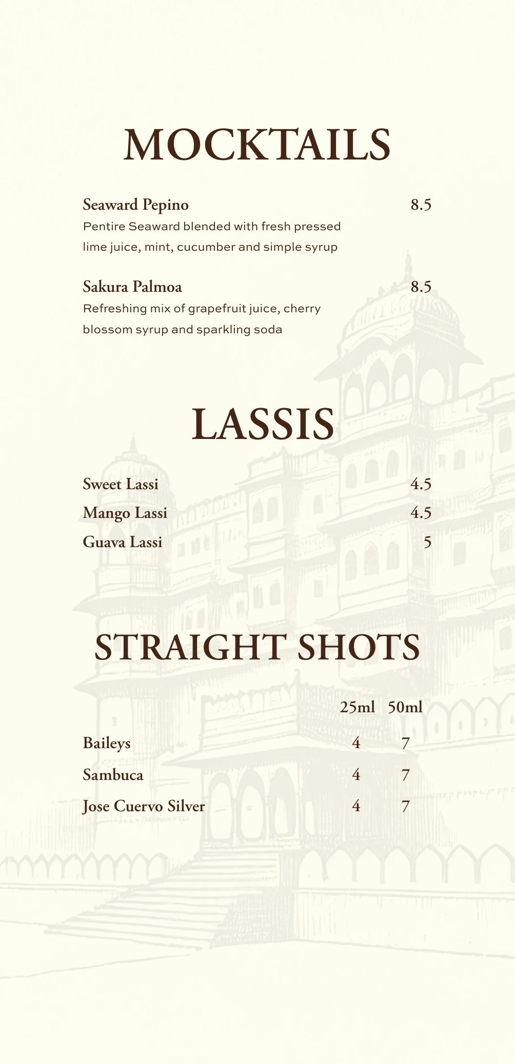 Bar menu, page 8